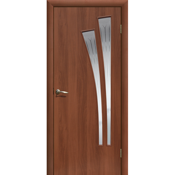 Межкомнатная дверь "ПО Лагуна со стеклом с полимерным контуром"
